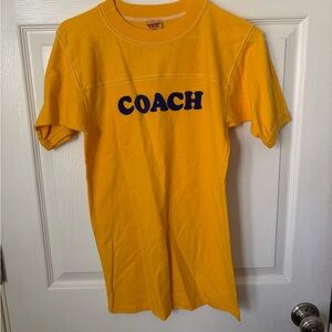 VINTAGE Yellow 'COACH' Graphic Tee